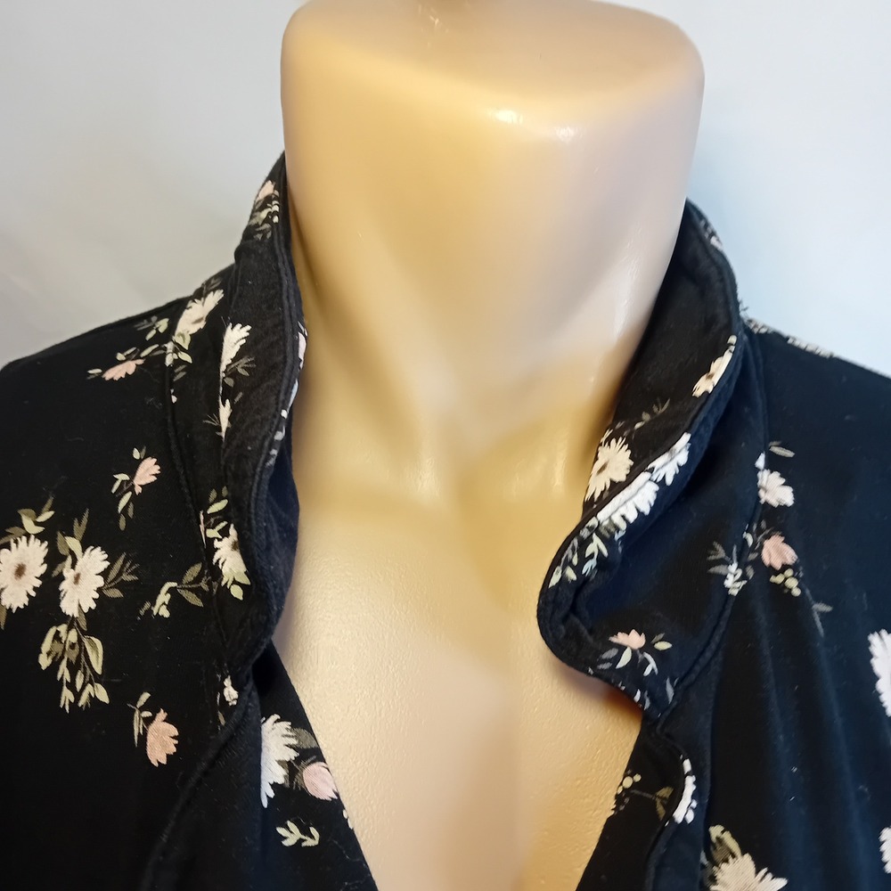 Déesse Lingerie Plus Size Button Down Sleep Top Floral Boho Cozy Loungewear 1X - Picture 6 of 16